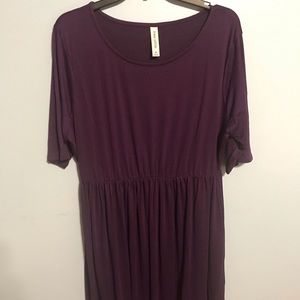Zenana Outfitters Purple Empire Waist Dress
